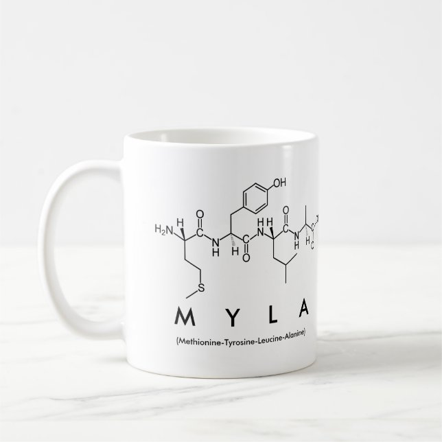 Caneca De Café Mila peptide nome mug (Esquerda)