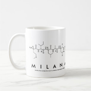 Caneca De Café Milana peptide name mug