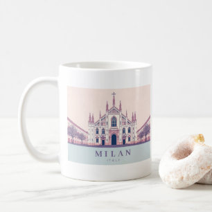 Caneca De Café Milão Itália Duomo di Milano Oil Pastel