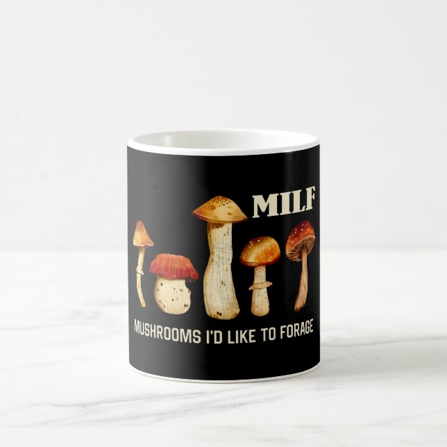 Caneca De Café Milf Cogumelos Que Gostaria De Forrar, Cogumelo En (Centro)