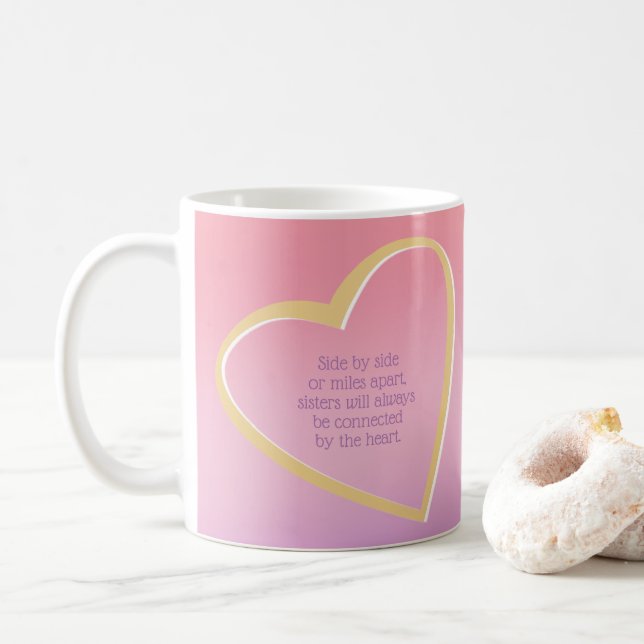Caneca De Café Milhas das irmãs distante (Com Donut)