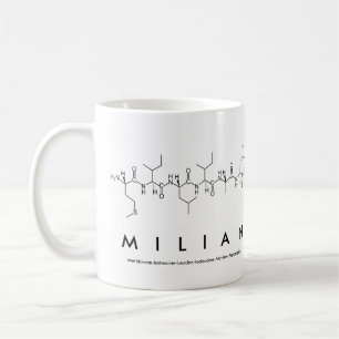 Caneca De Café Milian peptide name mug