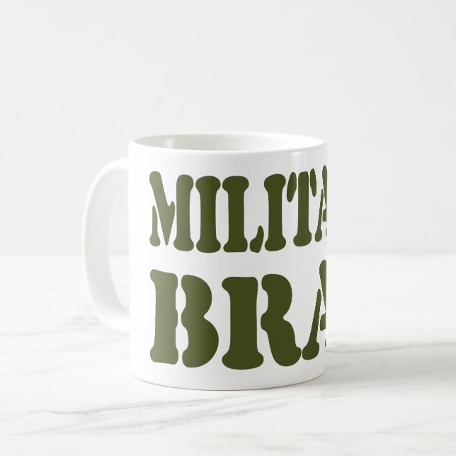 CANECA DE CAFÉ MILITAR BRAT (Frente Esquerda)