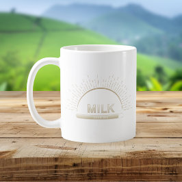 Caneca De Café Milk Good Day Neutral Minimal Mug
