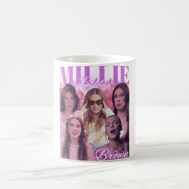 Caneca De Café Millie Bobby Brown Aesthetic Collage Mug (Centro)