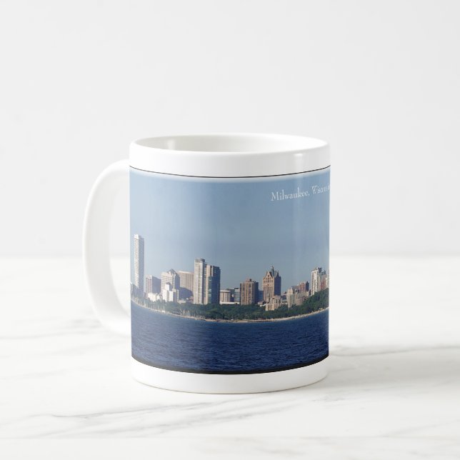 Caneca De Café Milwaukee Skyline mug (Frente Esquerda)
