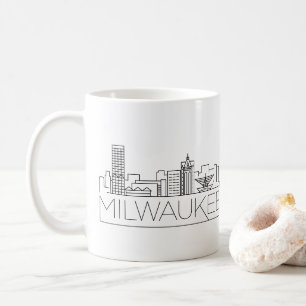 Caneca De Café Milwaukee, Wisconsin Estilizou o Skyline
