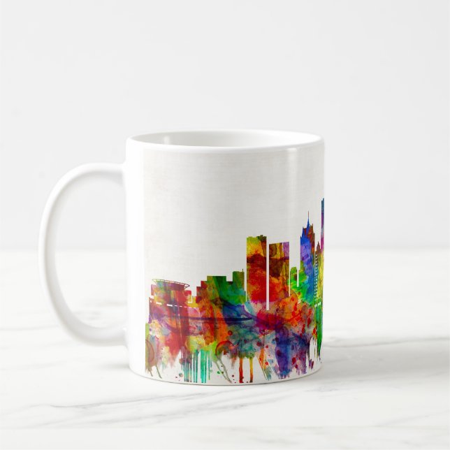 Caneca De Café Milwaukee Wisconsin skyline (Esquerda)