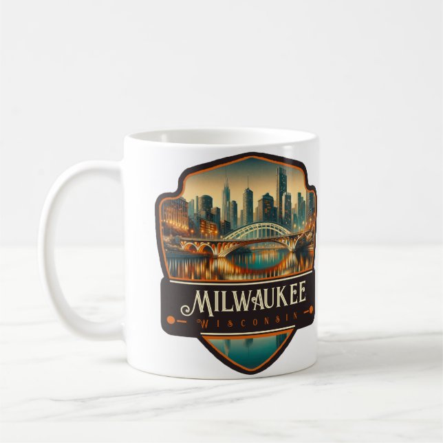 Caneca De Café Milwaukee, Wisconsin | Vintage (Esquerda)