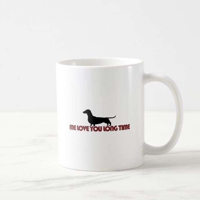 Caneca De Café Mim amor você Dachshund dos muitos tempos (Direita)