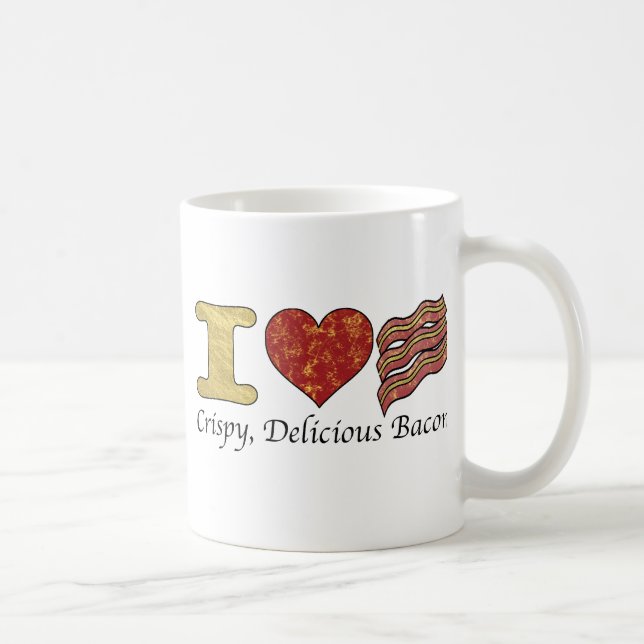 Caneca De Café Mim bacon do coração (Direita)