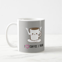 Caneca De Café Mim café e ioga do ❤