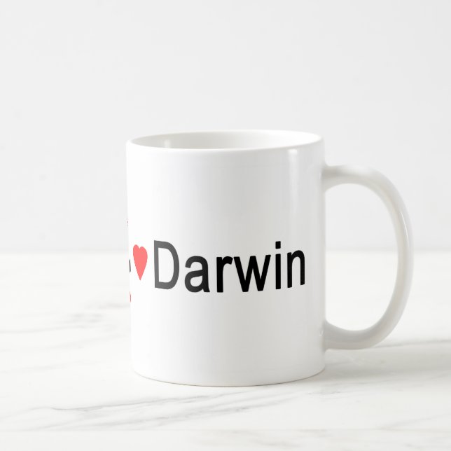 Caneca De Café Mim coração Darwin (Direita)
