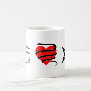 Caneca De Café Mim coração (Girt com uma serpente) Thelema