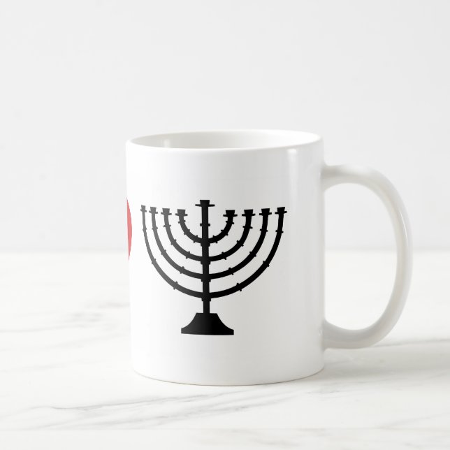CANECA DE CAFÉ MIM CORAÇÃO HANUKKAH (Direita)