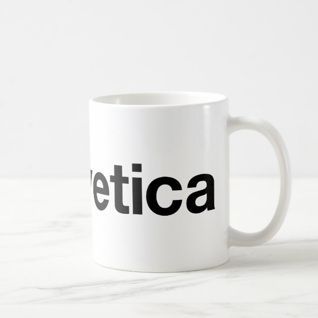 Caneca De Café Mim coração Helvética (Direita)