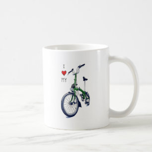 Caneca De Café Mim coração meu Brompton (verde)