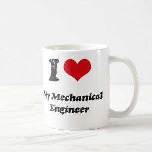 Caneca De Café Mim coração meu engenheiro mecânico