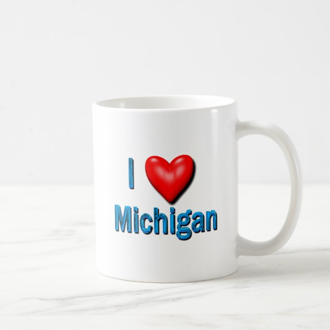 Caneca De Café Mim coração Michigan (Direita)
