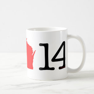 Caneca De Café Mim coração Wisconsin 14