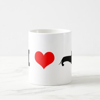 Caneca De Café Mim Dachshunds do coração (amor)