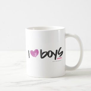 Caneca De Café Mim meninos do coração roxos