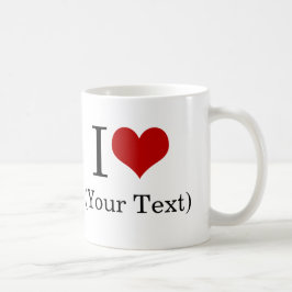 Caneca De Café Mim modelo do coração (adicione seu próprio texto