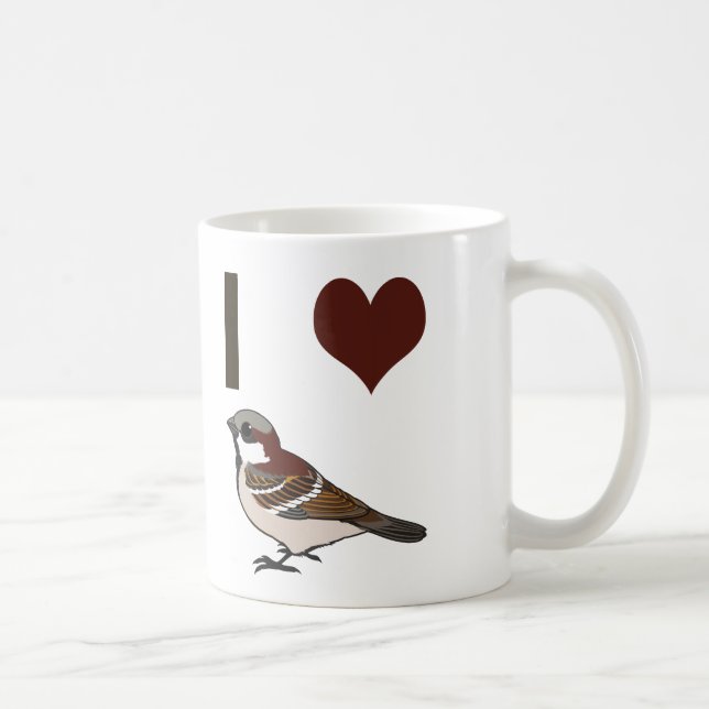 Caneca De Café Mim pardais do coração (Direita)
