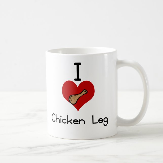 Caneca De Café Mim pés de galinha do amor-coração (Direita)