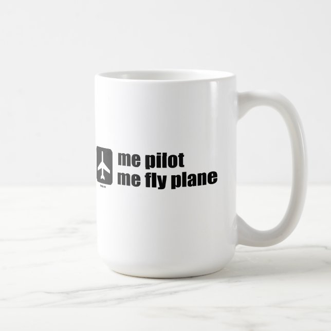 Caneca De Café mim piloto mim plano da mosca (Direita)