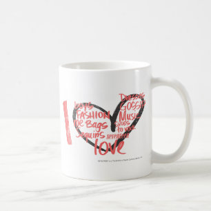 Caneca De Café Mim rosa dos grafites do coração