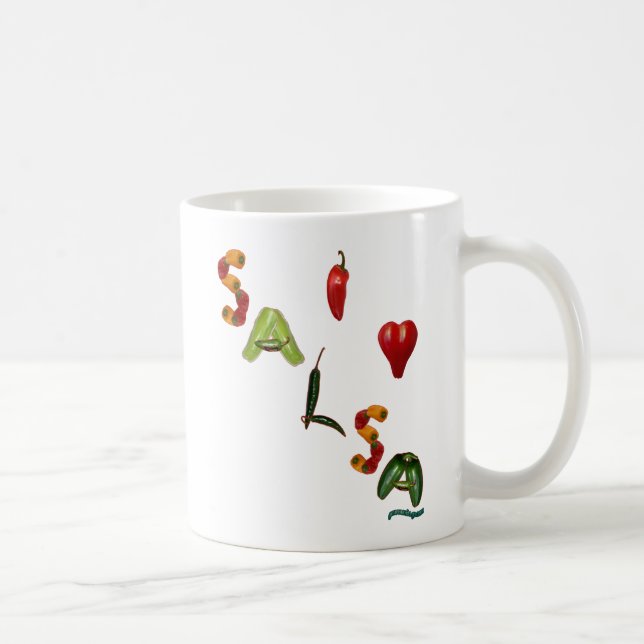 Caneca De Café Mim salsa do coração (Direita)