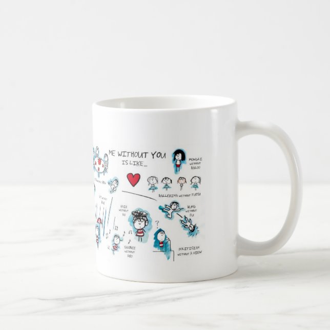 Caneca De Café Mim sem você - namorados - amor (Direita)