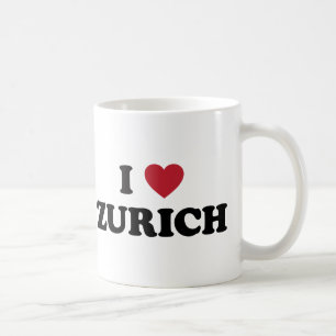 Caneca De Café Mim suiça de Zurique do coração