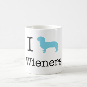 Caneca De Café Mim Wieners do coração