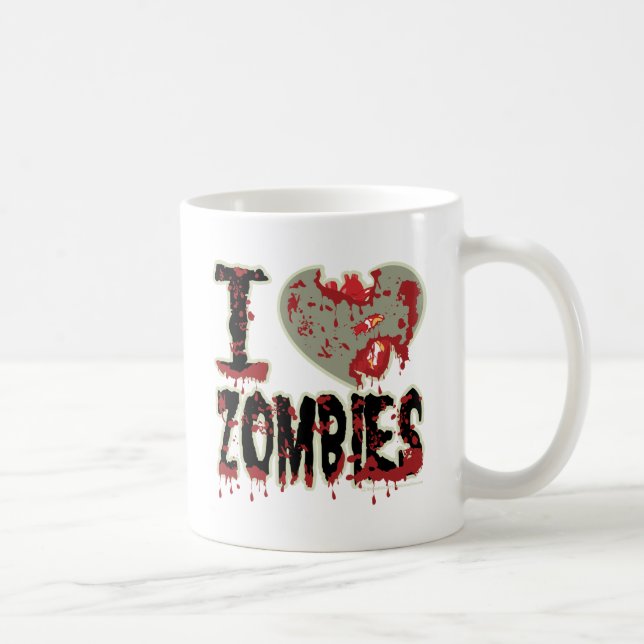 Caneca De Café mim zombis do coração! (Direita)