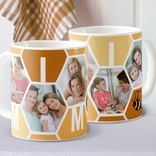 Caneca De Café Mimi 5 Foto Editável 4 Letras Abelha e Mel