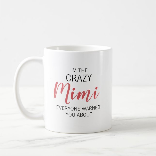 Caneca De Café Mimi Louca Nome Personalizado (Esquerda)