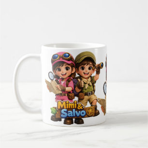 Caneca De Café Mimi & Salvo Gêmeos Menina & Menino