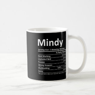 Caneca De Café Mindy Nutrition Personalizado Nome Engraçado Natal