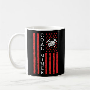 Caneca De Café Minerador Americano De Carvão Mineiro De Bandeira