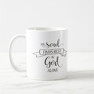 Caneca De Café Minha Alma Encontra Descanso - Ps 62:1