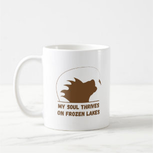 Caneca De Café Minha Alma Se Esforça Em Lagos Congelados   Pesca 