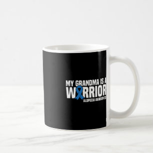 Caneca De Café Minha avó é uma guerreira Blue Ribbon Alopecia