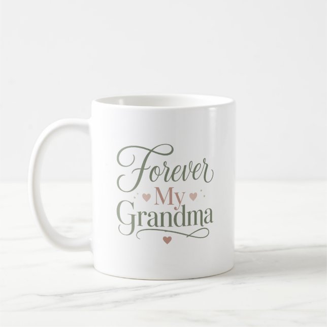 Caneca De Café Minha Avó Para Sempre Presente Elegante Citação (Esquerda)
