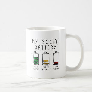 Caneca De Café Minha Bateria Social