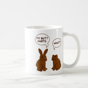 Caneca De Café Minha Bunda Dói Que Mordida Divertida de Chocolate