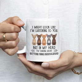 Caneca De Café Minha cabeça Estou pensando em pegar mais Chihuahu