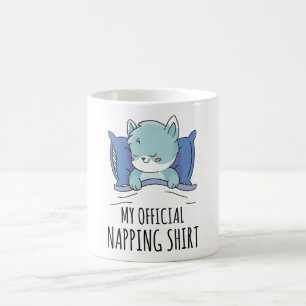 Caneca De Café Minha camisa de dormir com gato dormindo