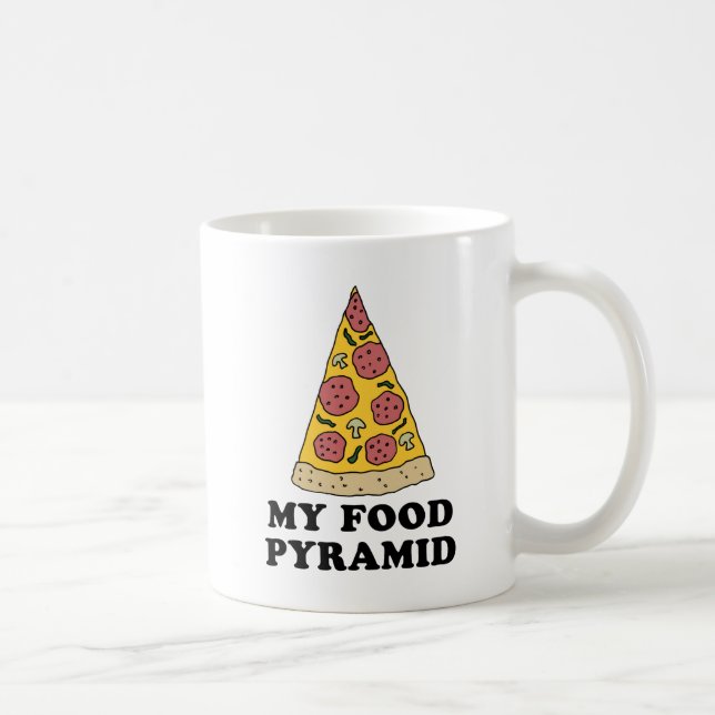 Caneca De Café Minha Comida Pirâmide Pizza - Canhão (Direita)